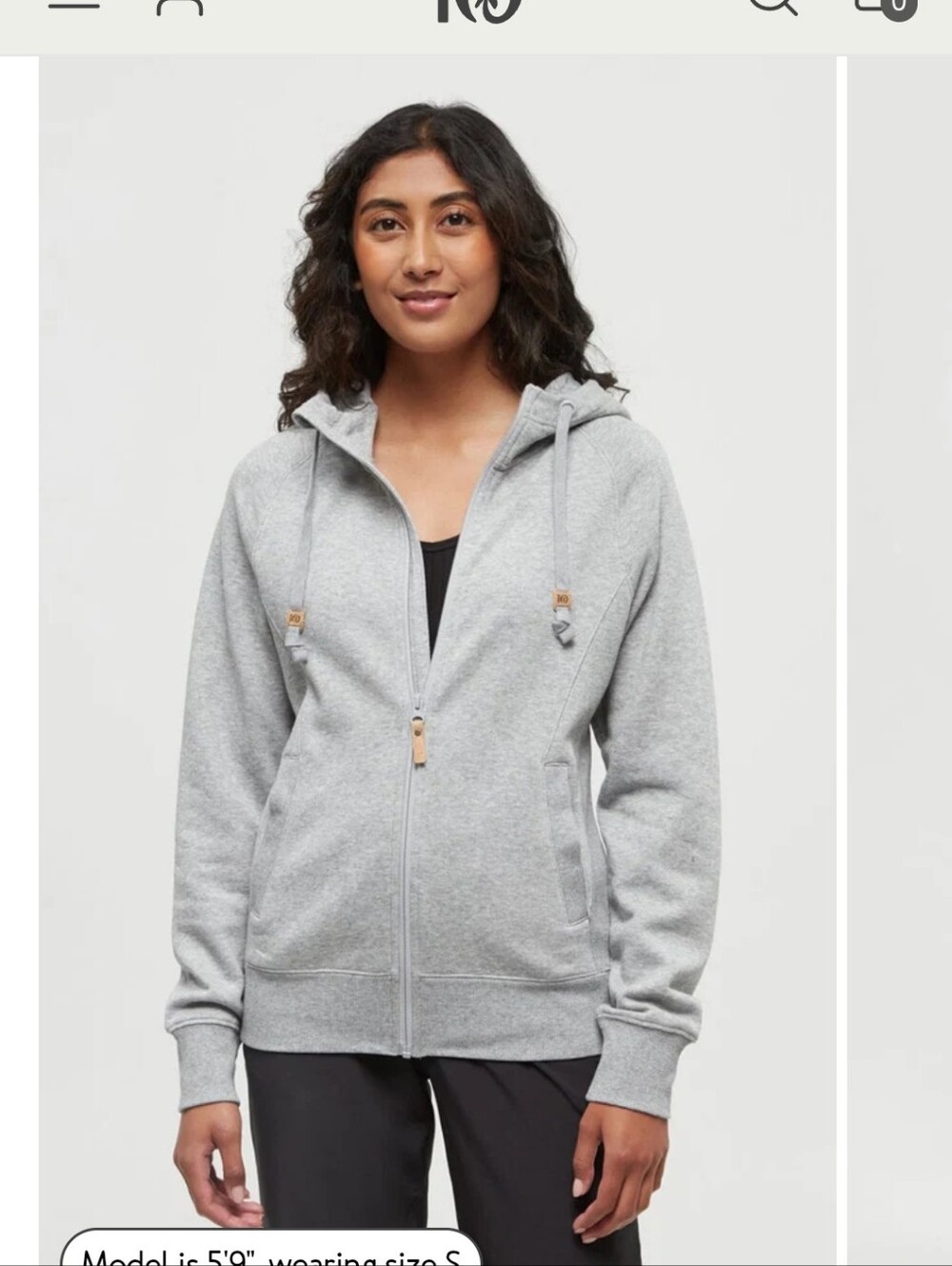 Tentree Grey Elm Hoodie MEDIUM
